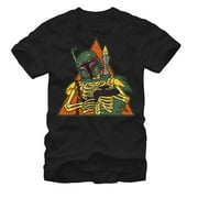 Men's Star Wars Halloween Boba Fett Skeleton Graphic Tee Black 2X Large